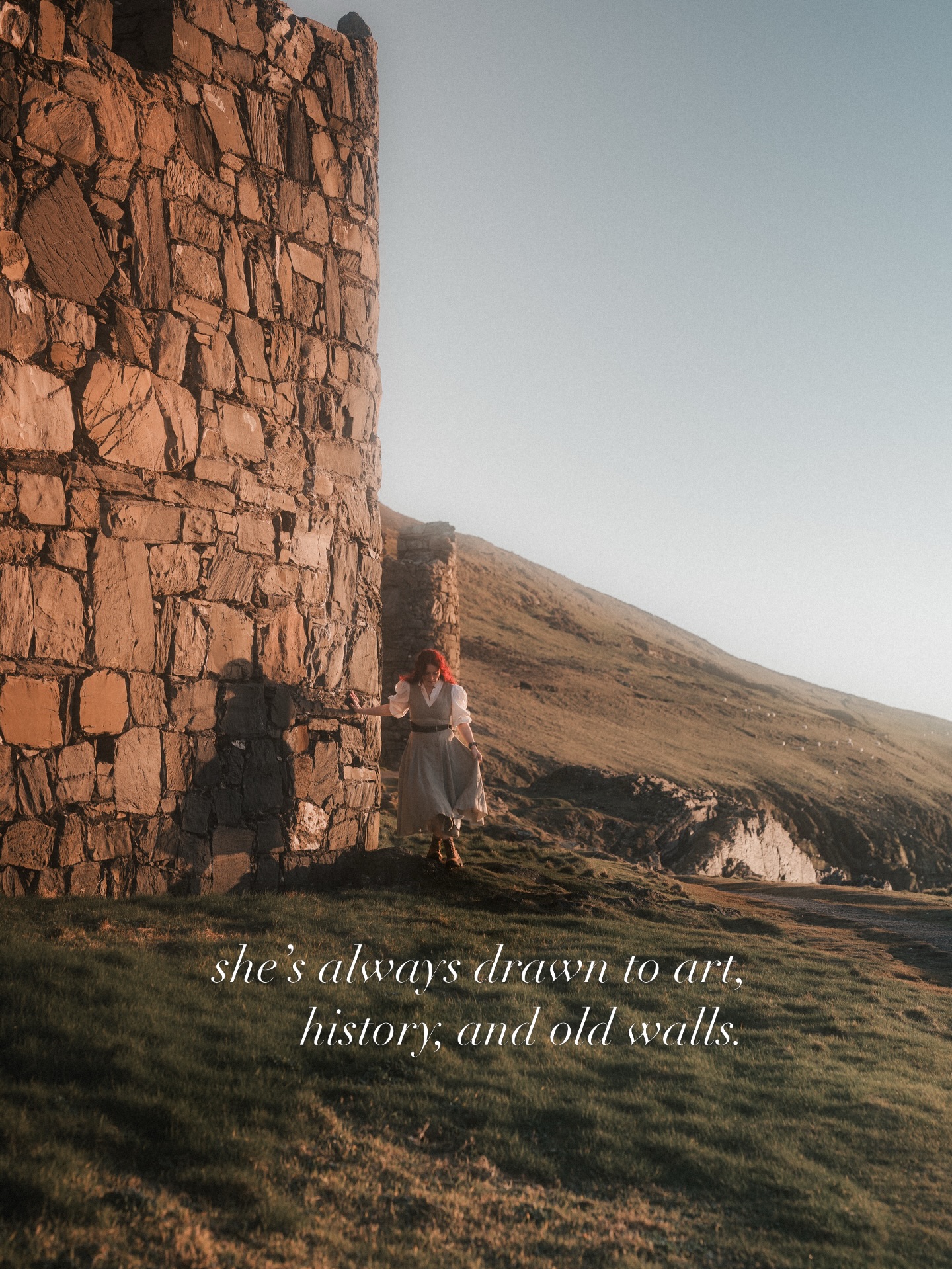 She's always drawn to art, history, and old walls